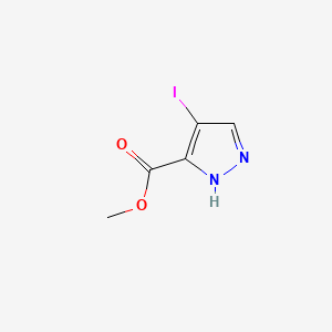 Methyl 4-iodo-1H-pyrazole-3-carboxylate chemical structure (CAS 136944-79-1)