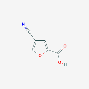 4-Cyanofuran-2-carboxylic acid chemical structure (CAS 1369496-50-3)