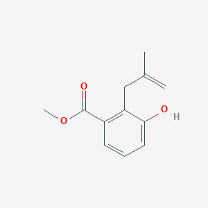 Methyl 3-hydroxy-2-(2-methylallyl)benzoate chemical structure (CAS 136955-00-5)
