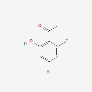1-(4-Bromo-2-fluoro-6-hydroxyphenyl)ethanone chemical structure (CAS 1369594-41-1)