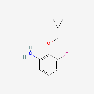 2-(Cyclopropylmethoxy)-3-fluoroaniline chemical structure (CAS 1369809-67-5)