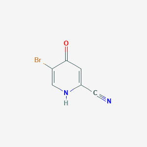 5-Bromo-4-hydroxypicolinonitrile chemical structure (CAS 1369850-06-5)