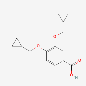3,4-Bis(cyclopropylmethoxy)benzoic acid chemical structure (CAS 1369851-30-8)