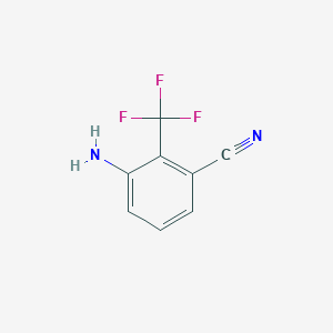 3-Amino-2-(trifluoromethyl)benzonitrile chemical structure (CAS 1369869-39-5)