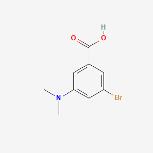 3-Bromo-5-(dimethylamino)benzoic acid chemical structure (CAS 1369915-68-3)