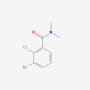3-Bromo-2-chloro-N,N-dimethylbenzamide chemical structure (CAS 1369922-25-7)