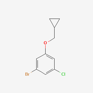1-Bromo-3-chloro-5-(cyclopropylmethoxy)benzene chemical structure (CAS 1369923-33-0)