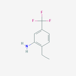 2-Ethyl-5-(trifluoromethyl)benzenamine chemical structure (CAS 1369923-98-7)