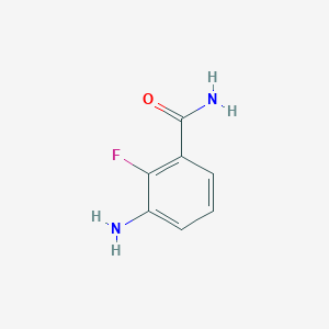 3-Amino-2-fluorobenzamide chemical structure (CAS 1369948-83-3)