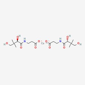 Calcium (R)-3-(2,4-dihydroxy-3,3-dimethylbutanamido)propanoate chemical structure (CAS 137-08-6)
