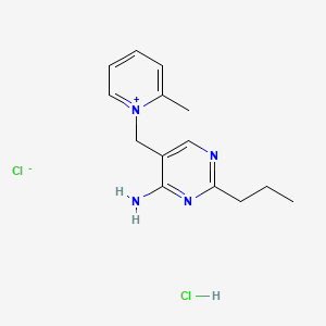 1-((4-Amino-2-propylpyrimidin-5-yl)methyl)-2-methylpyridin-1-ium chloride hydrochloride chemical structure (CAS 137-88-2)