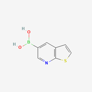 Thieno[2,3-b]pyridin-5-ylboronic acid chemical structure (CAS 1370040-75-7)