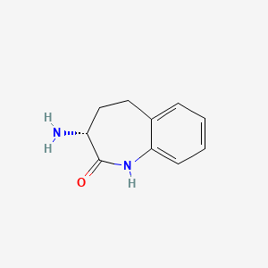 (R)-3-Amino-4,5-dihydro-1H-benzo[b]azepin-2(3H)-one chemical structure (CAS 137036-55-6)