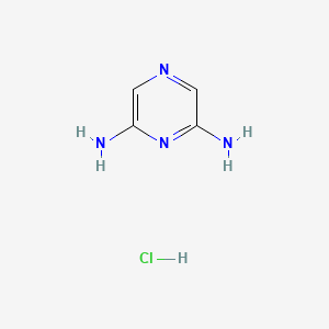 Pyrazine-2,6-diamine hydrochloride chemical structure (CAS 1370411-48-5)