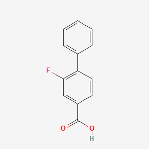 2-Fluoro-[1,1'-biphenyl]-4-carboxylic acid chemical structure (CAS 137045-30-8)