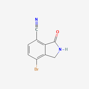 7-Bromo-3-oxoisoindoline-4-carbonitrile chemical structure (CAS 1370467-88-1)