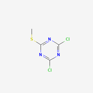 2,4-Dichloro-6-(methylthio)-1,3,5-triazine chemical structure (CAS 13705-05-0)