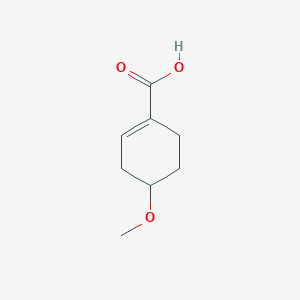 4-Methoxycyclohex-1-enecarboxylic acid chemical structure (CAS 137058-11-8)