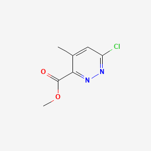 Methyl 6-chloro-4-methylpyridazine-3-carboxylate chemical structure (CAS 1370633-67-2)