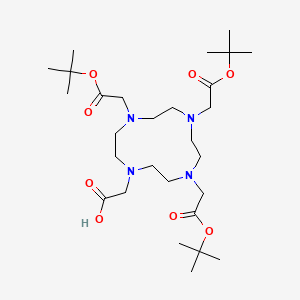 2-(4,7,10-Tris(2-(tert-butoxy)-2-oxoethyl)-1,4,7,10-tetraazacyclododecan-1-yl)acetic acid chemical structure (CAS 137076-54-1)