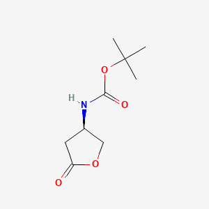 (R)-tert-Butyl (5-oxotetrahydrofuran-3-yl)carbamate chemical structure (CAS 137105-97-6)