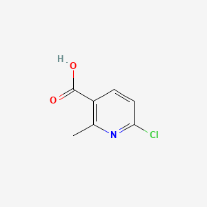 6-Chloro-2-methylnicotinic acid chemical structure (CAS 137129-98-7)
