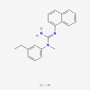 1-(3-Ethylphenyl)-1-methyl-3-(naphthalen-1-yl)guanidine hydrochloride chemical structure (CAS 137160-11-3)
