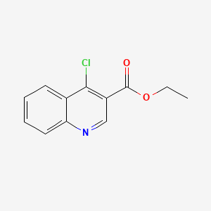 Ethyl 4-chloroquinoline-3-carboxylate chemical structure (CAS 13720-94-0)