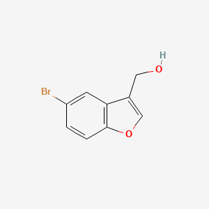 (5-Bromobenzofuran-3-yl)methanol chemical structure (CAS 137242-42-3)