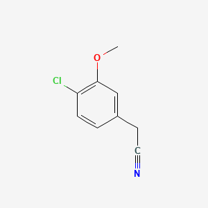 2-(4-Chloro-3-methoxyphenyl)acetonitrile chemical structure (CAS 13726-21-1)