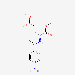 (S)-Diethyl 2-(4-aminobenzamido)pentanedioate chemical structure (CAS 13726-52-8)