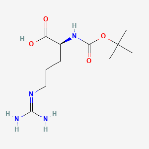 (S)-2-((tert-Butoxycarbonyl)amino)-5-guanidinopentanoic acid chemical structure (CAS 13726-76-6)