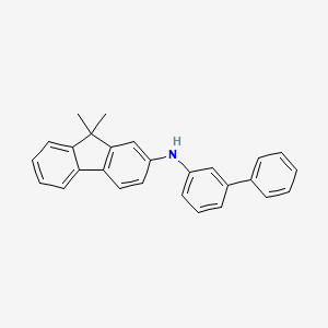 N-([1,1'-Biphenyl]-3-yl)-9,9-dimethyl-9H-fluoren-2-amine chemical structure (CAS 1372778-66-9)