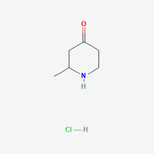 2-Methylpiperidin-4-one hydrochloride chemical structure (CAS 13729-77-6)