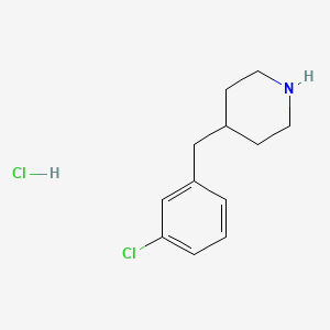 4-(3-Chlorobenzyl)piperidine monohydrochloride chemical structure (CAS 1373028-17-1)