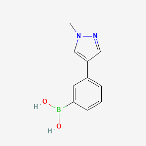 (3-(1-Methyl-1H-pyrazol-4-yl)phenyl)boronic acid chemical structure (CAS 1373043-37-8)