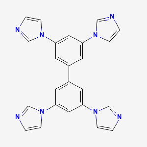 1,1,1,1-[1,1-Biphenyl]-3,3,5,5-tetrayltetrakis[1H -imidazole] chemical structure (CAS 1373155-12-4)