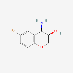 (3R,4S)-4-Amino-6-bromochroman-3-ol chemical structure (CAS 1373215-22-5)