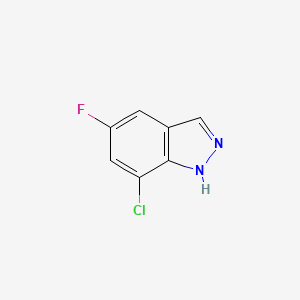 7-Chloro-5-fluoro-1H-indazole chemical structure (CAS 1373223-64-3)