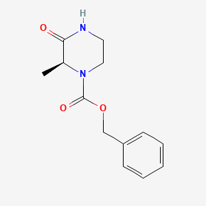 (S)-Benzyl 2-methyl-3-oxopiperazine-1-carboxylate chemical structure (CAS 1373232-22-4)
