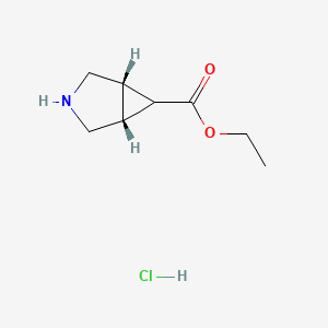 (1R,5S,6r)-rel-Ethyl 3-azabicyclo[3.1.0]hexane-6-carboxylate hydrochloride chemical structure (CAS 1373253-19-0)