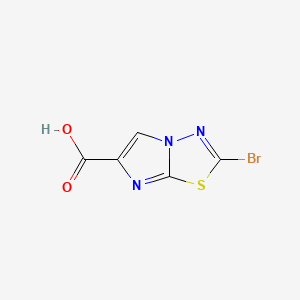 2-Bromoimidazo[2,1-b][1,3,4]thiadiazole-6-carboxylic acid chemical structure (CAS 1373253-24-7)