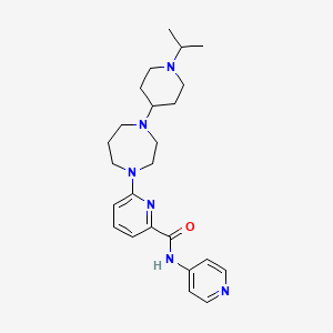 6-(4-(1-Isopropylpiperidin-4-yl)-1,4-diazepan-1-yl)-N-(pyridin-4-yl)picolinamide chemical structure (CAS 1373268-67-7)