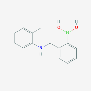 (2-((o-Tolylamino)methyl)phenyl)boronic acid chemical structure (CAS 1373320-84-3)