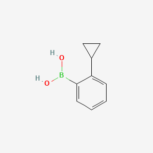 (2-Cyclopropylphenyl)boronic acid chemical structure (CAS 1373393-41-9)