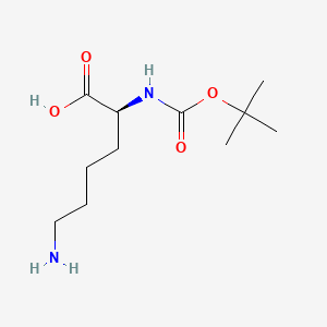 (S)-6-Amino-2-((tert-butoxycarbonyl)amino)hexanoic acid chemical structure (CAS 13734-28-6)