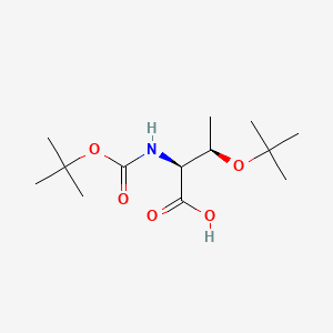 (2S,3R)-3-(tert-Butoxy)-2-((tert-butoxycarbonyl)amino)butanoic acid chemical structure (CAS 13734-40-2)