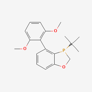 (S)-3-(tert-Butyl)-4-(2,6-dimethoxyphenyl)-2,3-dihydrobenzo[d][1,3]oxaphosphole chemical structure (CAS 1373432-09-7)
