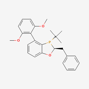 (2S,3S)-2-benzyl-3-(tert-butyl)-4-(2,6-dimethoxyphenyl)-2,3-dihydrobenzo[d][1,3]oxaphosphole chemical structure (CAS 1373432-13-3)