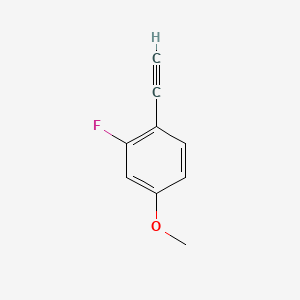 1-Ethynyl-2-fluoro-4-methoxybenzene chemical structure (CAS 1373500-30-1)